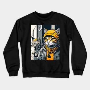 Warning May Start Talking About Street Cats Crewneck Sweatshirt